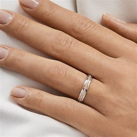 Diamond Eternity Wedding Ring Set in Rose Gold | KLENOTA