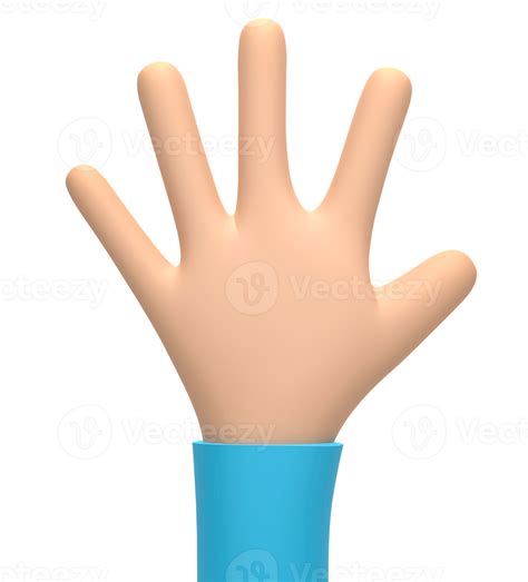 rendering  illustration cartoon character hand isolated