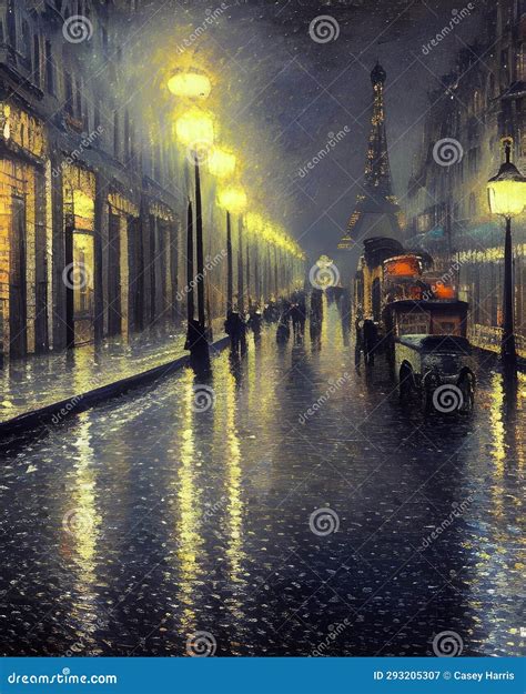 Paris in the rain stock image. Image of city, water - 293205307