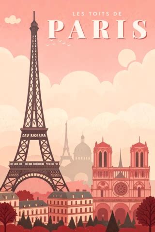 parisian landscape design template  travel posters  design