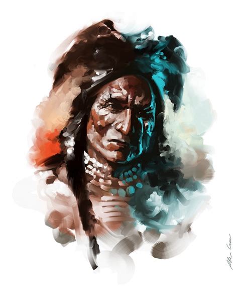 Портреты: индеец кроу, русский воин - Demiart