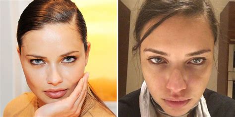 Adriana Lima No Makeup Selfie | Saubhaya Makeup