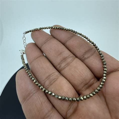 pyrite anklet  wealth protection  positivity