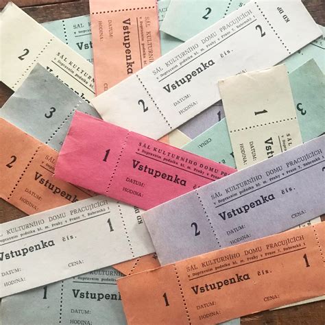 vintage  set   vintage ticket stubs vintage paper