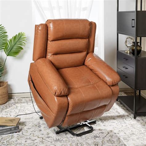 MAYKOOSH Faux Leather Power Lift Recliner Chair with Footrest ...