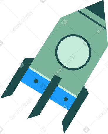 Зеленая ракета в PNG, SVG
