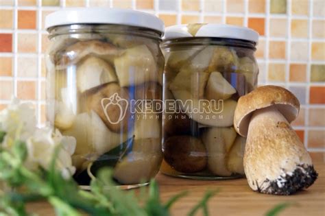 Маринованные белые грибы Закусочные - Пошаговый рецепт с фото ...