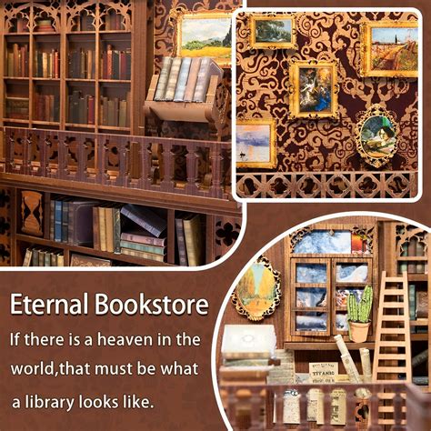 Eternal Bookstore Book Nook | Diy Book Nook Kit | Book Nook Shelf Insert Diy Kit CUTEBEE