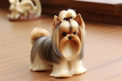 Premium AI Image | Yorkshire Terrier with a Chic Hairdo