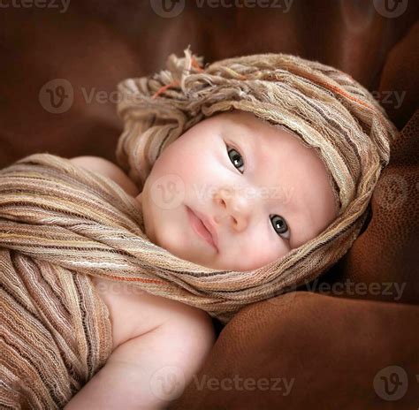 newborn baby girl  stock photo  vecteezy