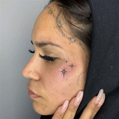 Face Star Tattoos Stars Waterproof Temporary Tattoo Fake Stickers
