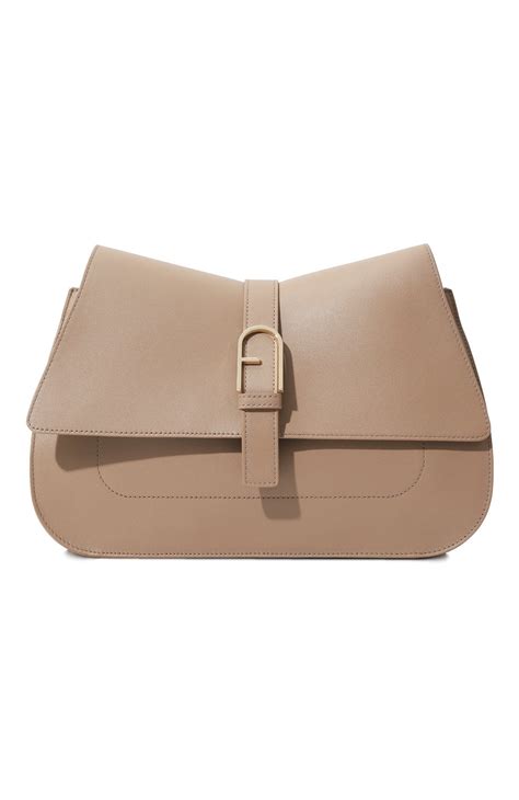 Женская светло-коричневая сумка furla flow large FURLA купить в ...