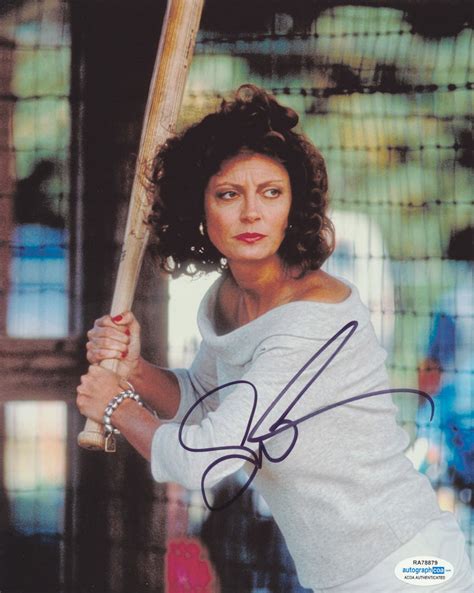 SUSAN SARANDON SIGNED BULL DURHAM 8X10 PHOTO ACOA – Overtime Autographs