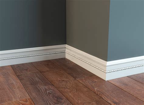 Wide wooden baseboard, Decorative carved baseboard
