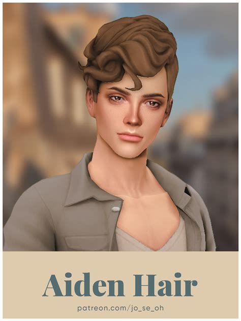 Aiden Hair | Josh (jo_se_oh / joshseoh) on Patreon Sims Hair, Ts4 Cc ...