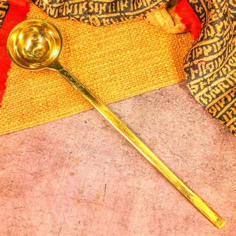 Pure Brass Single Laddle Gloss Finish -Small - 8 Inches Length at Rs ...