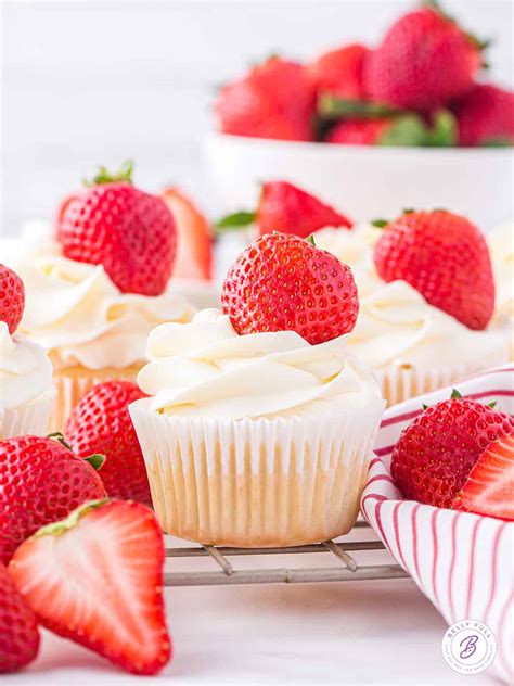 Strawberry Shortcake Cupcakes - Belly Full