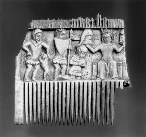 Comb with Lady Love and a Hunting Scene | The Walters Art Museum