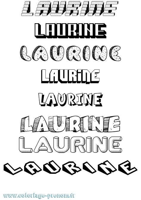 Coloriage du prénom Laurine : à Imprimer ou Télécharger facilement