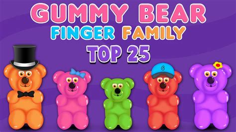 Gummy Bear Finger Family Song | Top 25 Finger Family Collection ...