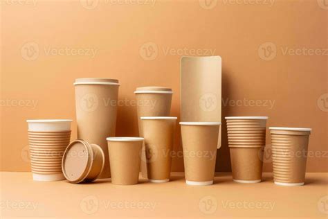 Eco-friendly disposable paper cups. 26441141 Stock Photo at Vecteezy