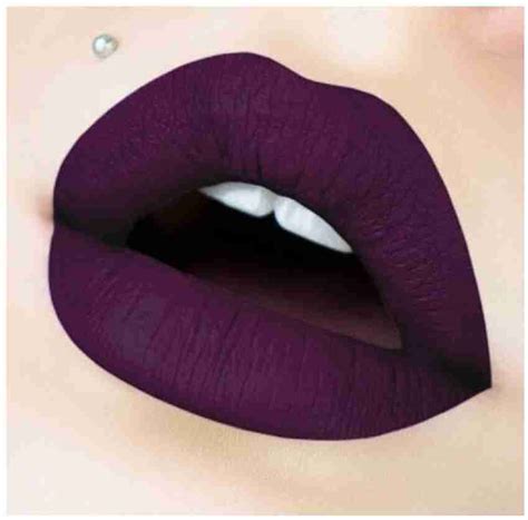 dark purple matte lipstick