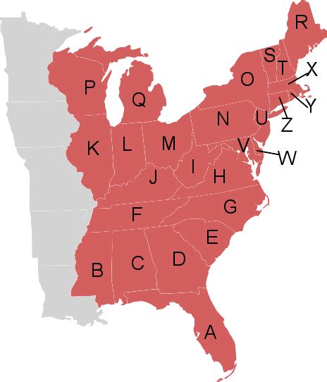Map of Eastern United States