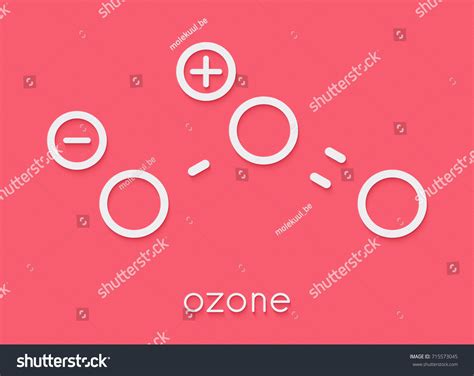 Ozone Trioxygen O3 Molecule Chemical Structure Stock Illustration ...