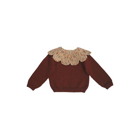[KALINKA KIDS] 24AW - 1 Daisy Sweater - Chestnut Cottoncandy - PULEV