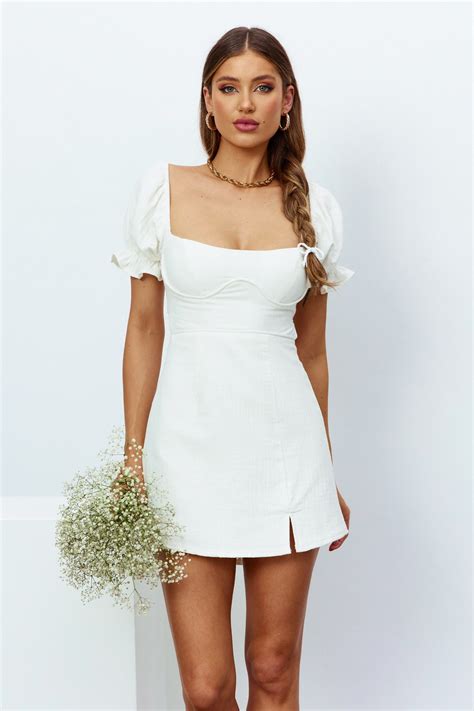 Cant Let Go Dress White | Hello Molly NZ