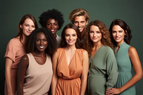 studio portrait  cheerful smiling young people  group  millennial