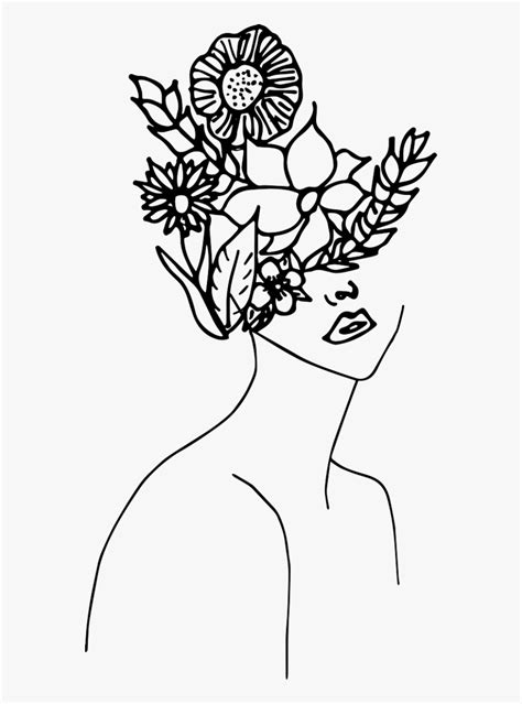 Flower Crown Sketch From Rosewater Kitchen Farm To - Line Art, HD Png ...