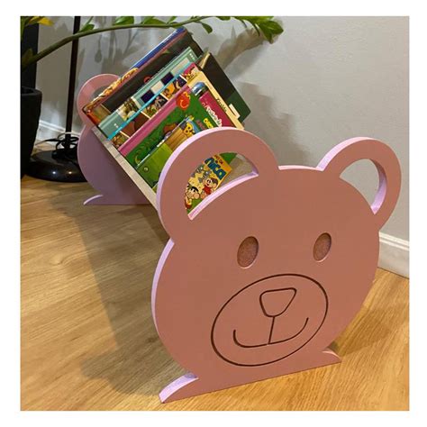Porta Livros Infantil De Chão - Porta Livros Infantil Revisteiro De Chão Ursinho Teddy - Montessori ...