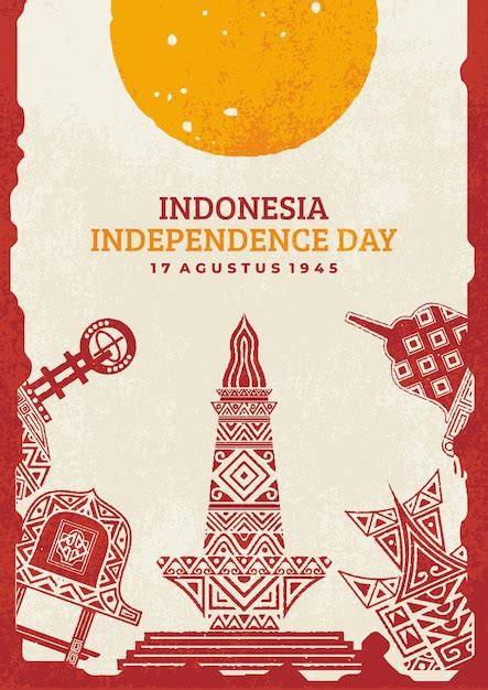 premium vector poster celebrating indonesias independence  august