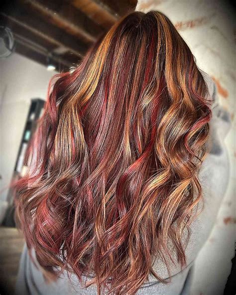 Dark Brown Hair With Blonde And Red Highlights And Lowlights 15 Types