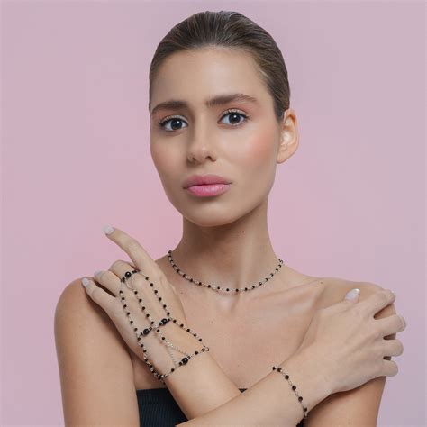 Плетеное колье из шпинели и серебра – GERNICA JEWELRY