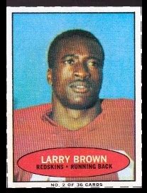 1971 Bazooka Football Card #2: Larry Brown