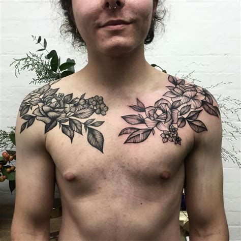 Flower Chest Tattoos