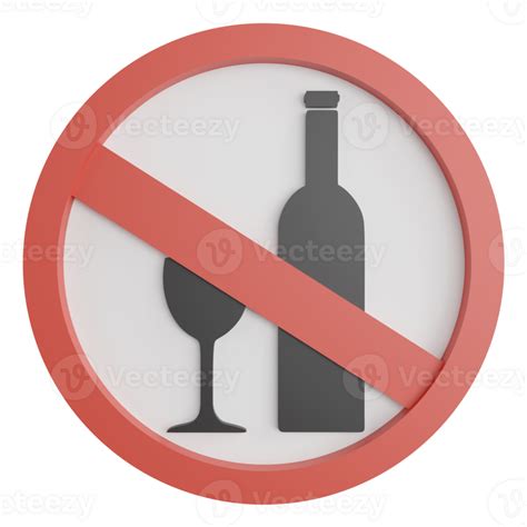 No alcohol sign clipart flat design icon isolated on transparent ...