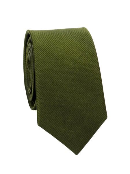 Olive green tie 100% silk - Buy online