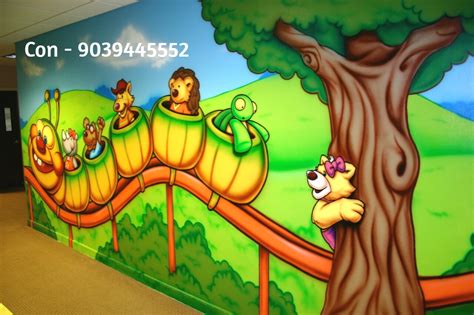 Playschool Wall Painting,Nursery School Wall Painting Artist,School ...