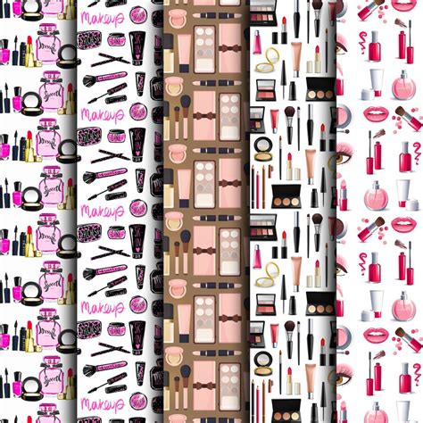 Maquillaje papel digital maquillaje scrapbook papel fondo de | Etsy