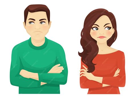premium vector woman  man angry emotion illustartion