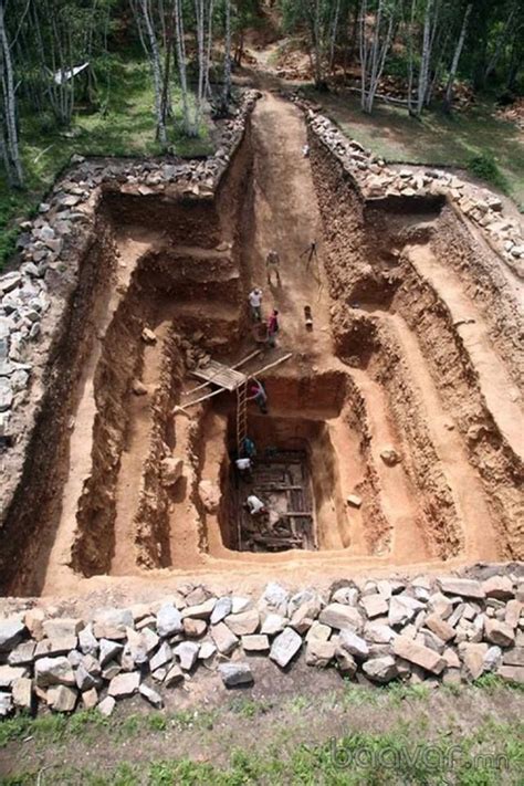 Noin ula kurgan ,one of the xiongnu famous tombs,one of the barrow of ...