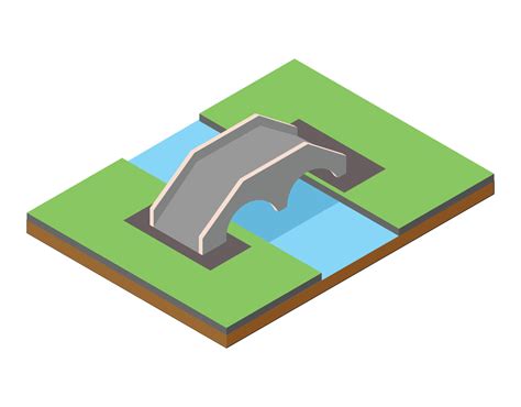 The bridge skyway of urban infrastructure is isometric for games