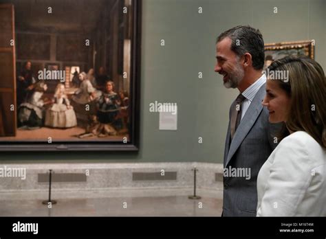 spanish kings felipe vi  queen letizia attending act el arte de
