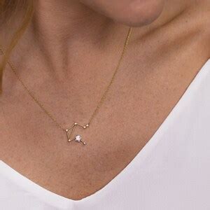 Gold Libra Zodiac Necklace Constellation Earrings September Birthday ...