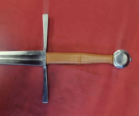 Type XVII Longsword - Sharp, Tan Leather — Seven Embers Forge