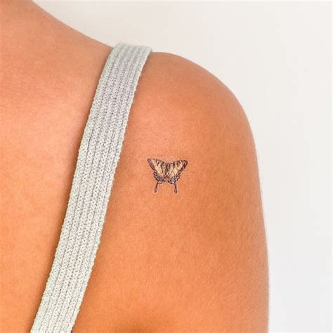 Yellow Butterfly Temporary Tattoo - Etsy