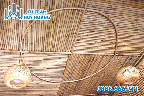 Ý tưởng trang trí trần nhà bằng tre trúc cho nhà hàng quán cafe